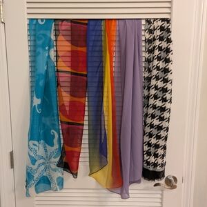 Elegant Multicolor Women's Scarves Set Of 5